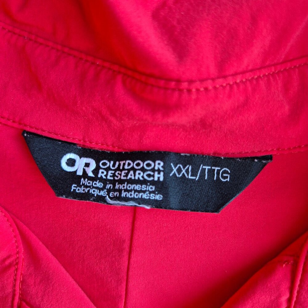 Outdoor Research Astroman UPF 30 Sun Shirt Short Sleeve Pocket Red - Picture 11 of 15